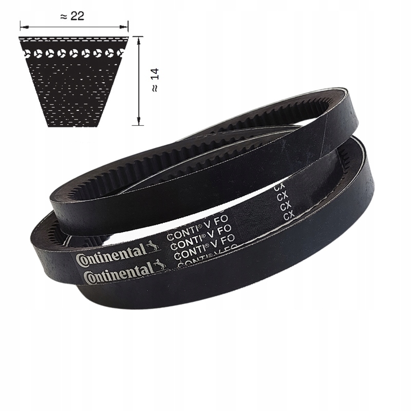 Ozubený klinový remeň CX 1507 Lp CONTINENTAL 22x1507 (CX57)